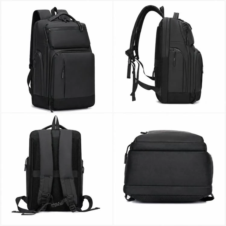 REMOID 15.6 inch Laptop Backpack Business Travel Commuter Pack Waterproof College School Bookbag(Black) - Image 2