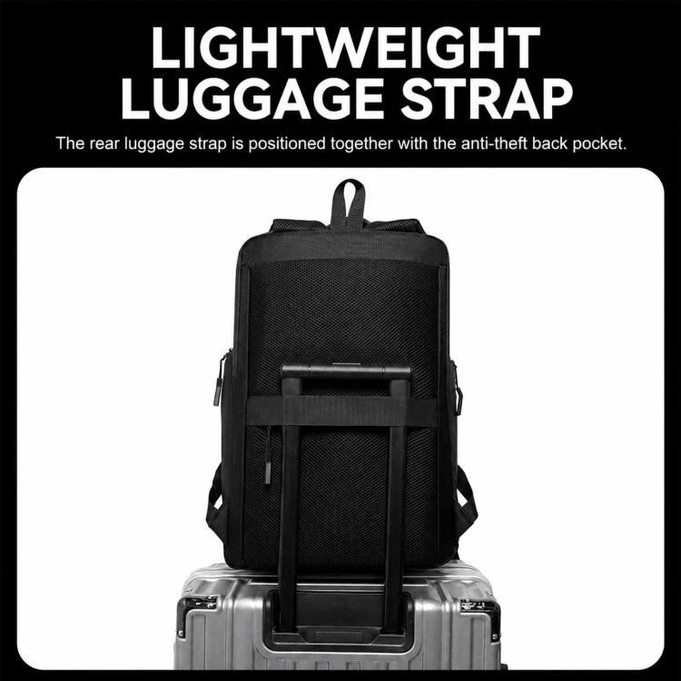 REMOID 15.6 inch Laptop Backpack Business Travel Commuter Pack Waterproof College School Bookbag(Black) - Image 7