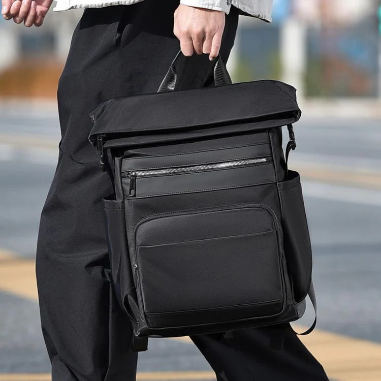 REMOID 15.6 inch Laptop Backpack Men Waterproof Commuter Business Rucksack Casual Travel Bag(Gray) - Image 9
