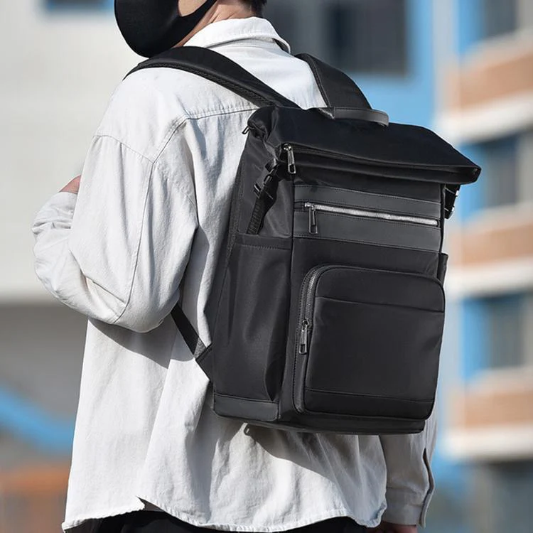 REMOID 15.6 inch Laptop Backpack Men Waterproof Commuter Business Rucksack Casual Travel Bag(Green) - Image 10