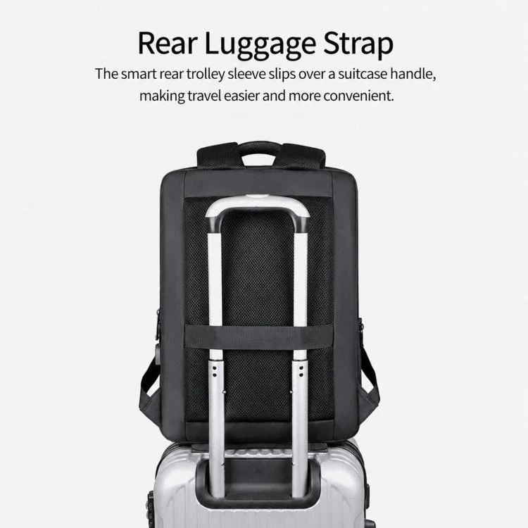 REMOID Laptop Backpack Waterproof Business Travel Backpack School College Bookbag With USB Charging Port(Black) - Image 7