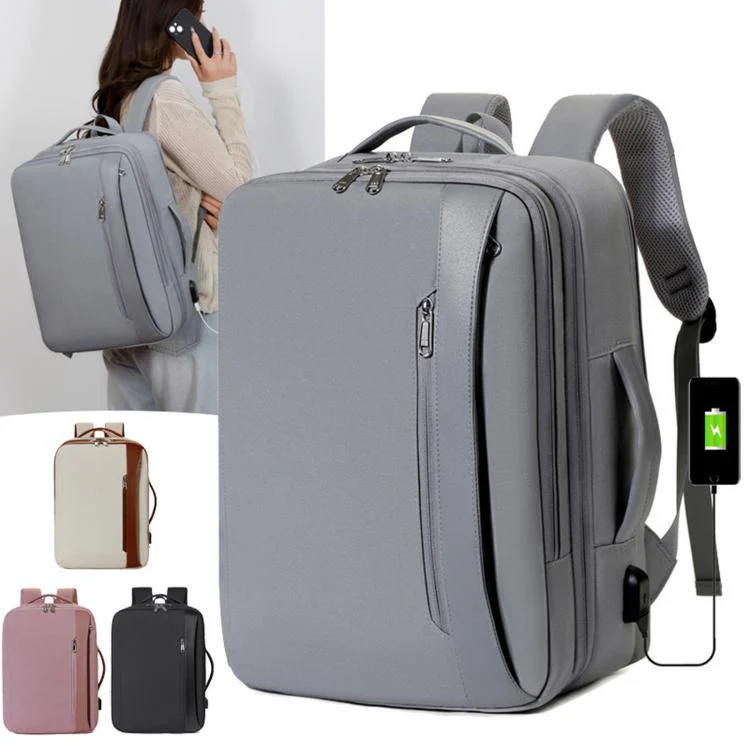 REMOID Large Travel Backpack Waterproof Flight Approved Weekender Bag With USB Port(Pink) - Image 2
