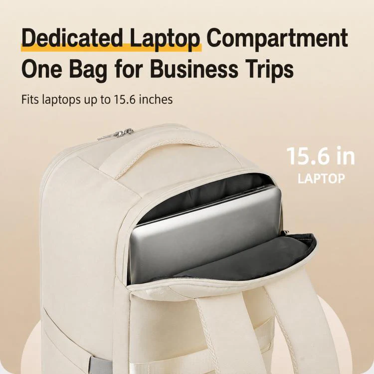 REMOID Travel Laptop Backpack Flight Approved Carry On Bag Personal Item Daypack(Black) - Image 4