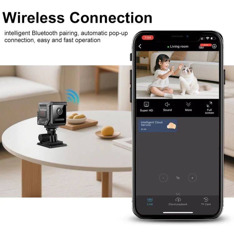 Remote Monitoring 2MP WiFi HD Night Vision Wireless Multi-Functional Camera(Black) - Image 5