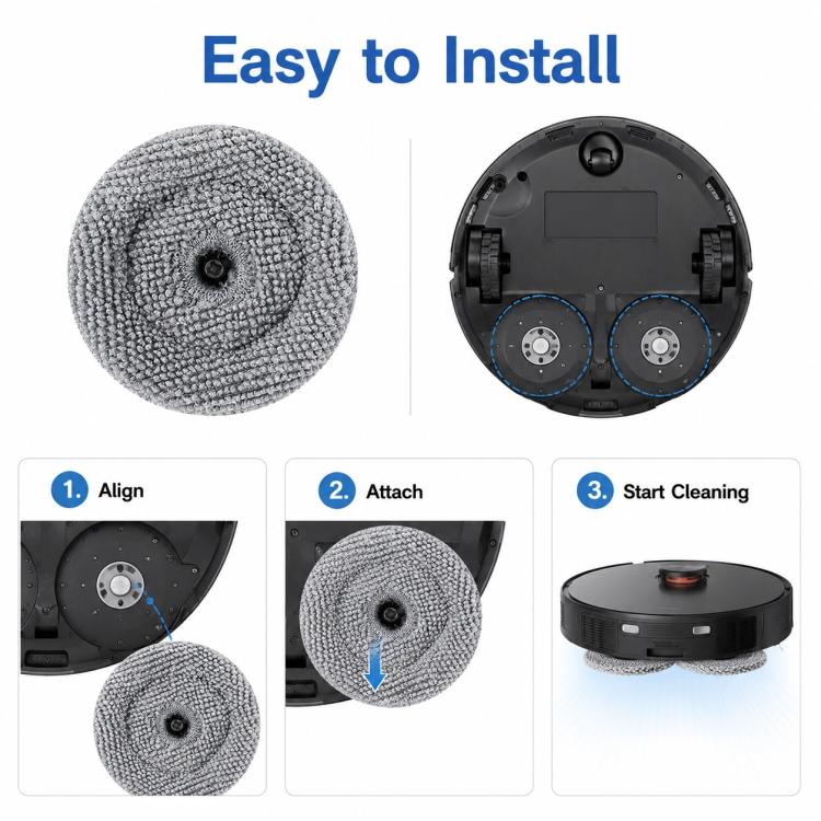 Replacement Accessories for Roborock G20S Self-Cleaning Robot Vacuum Mop, Specification:Side Mop Pad - Image 7