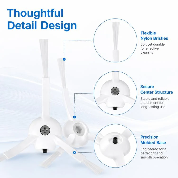 Replacement Accessories for Roborock G20S Self-Cleaning Robot Vacuum Mop, Specification:Two White Side Brush - Image 3