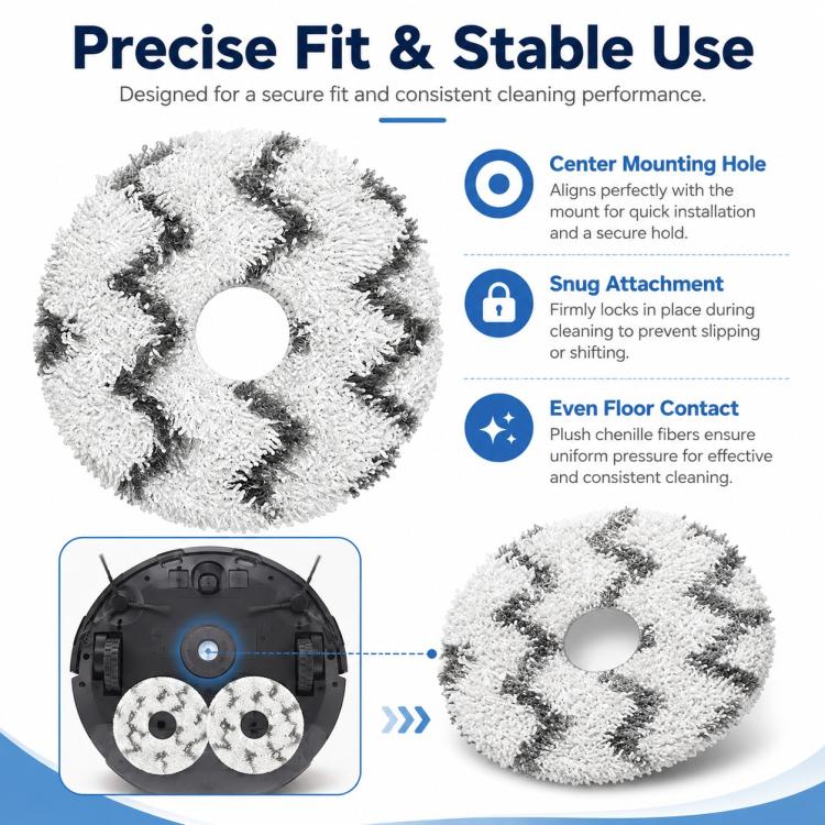 Replacement Accessories for Roborock G20S Ultra / P20 Pro Robot Vacuum Cleaner, Specification:Gray Strip Mop Pad - Image 5