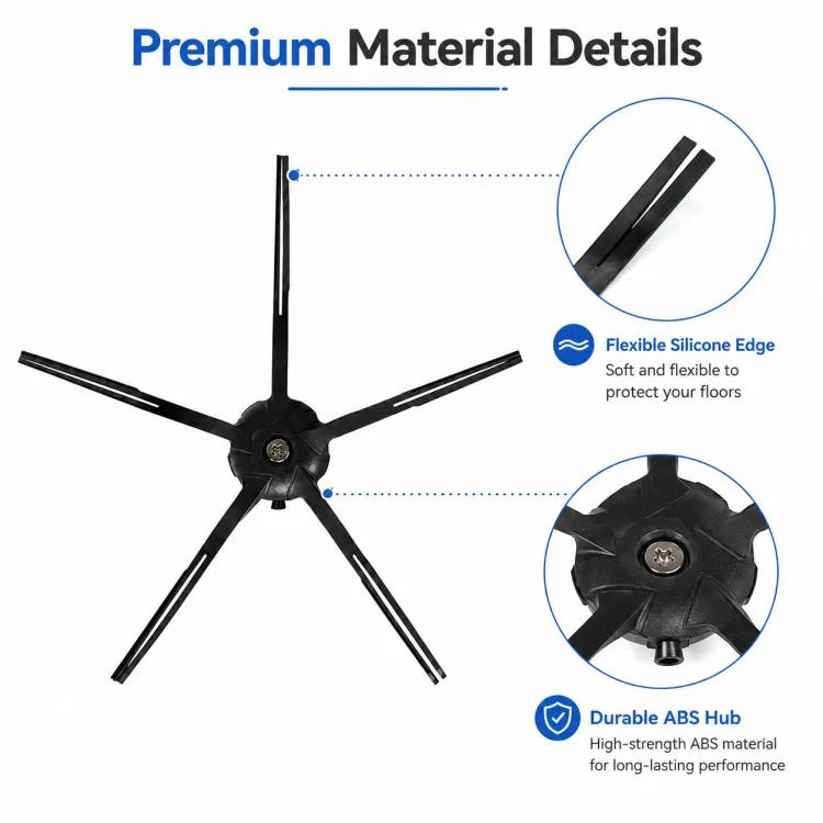 Replacement Accessories for Roborock P10 / P10 Pro Robot Vacuum Cleaner, Specification:Black Five Arm Side Brush - Image 4