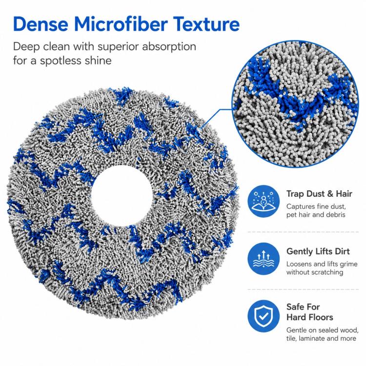Replacement Accessories for Roborock P10 / P10 Pro Robot Vacuum Cleaner, Specification:Blue Striped Mop Pad - Image 3