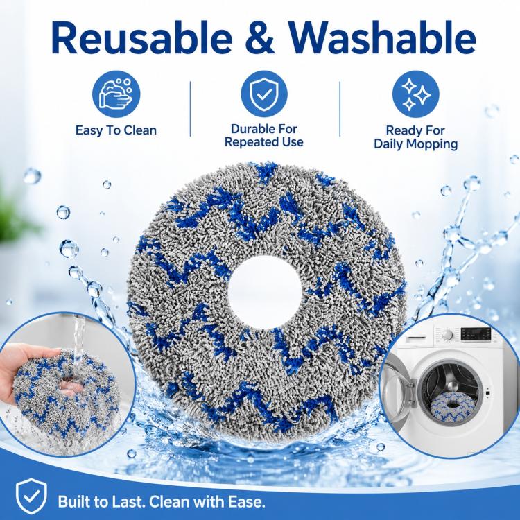 Replacement Accessories for Roborock P10 / P10 Pro Robot Vacuum Cleaner, Specification:Blue Striped Mop Pad - Image 6