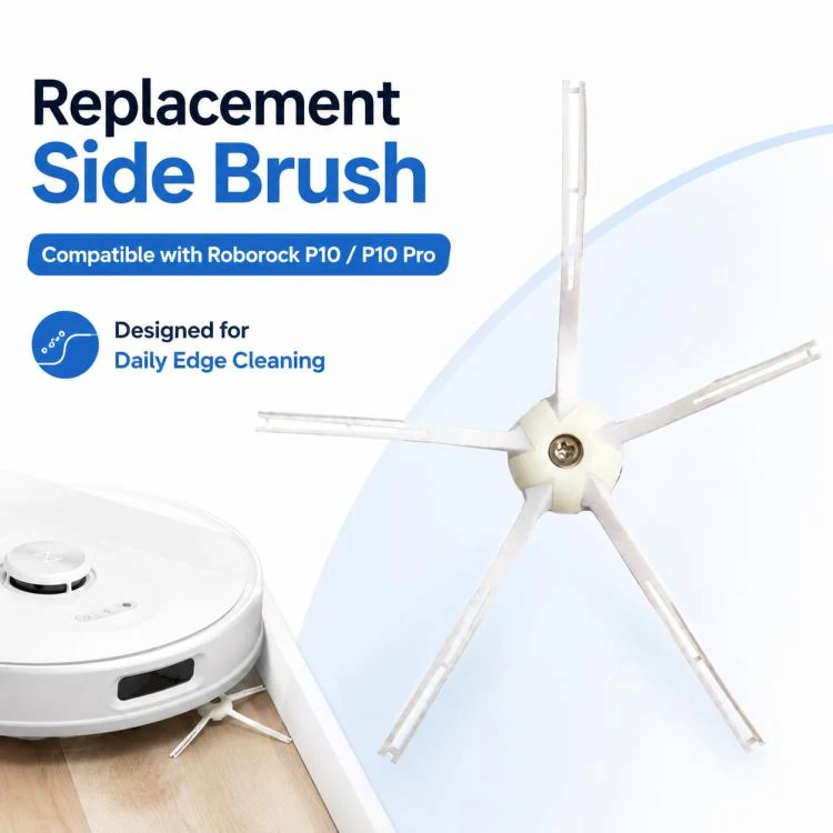 Replacement Accessories for Roborock P10 / P10 Pro Robot Vacuum Cleaner, Specification:White Five Arm Side Brush - Image 2