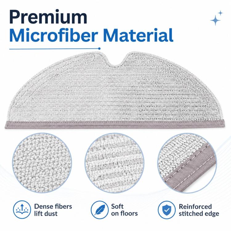 Replacement Accessories for Roborock Q5 Pro / Q5 Pro+ / Q8 Max / Q8 Max+ Robot Vacuum Cleaner, Specification:Mop Pad - Image 4