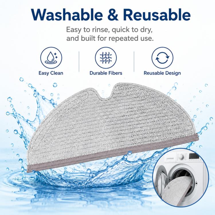 Replacement Accessories for Roborock Q5 Pro / Q5 Pro+ / Q8 Max / Q8 Max+ Robot Vacuum Cleaner, Specification:Mop Pad - Image 6