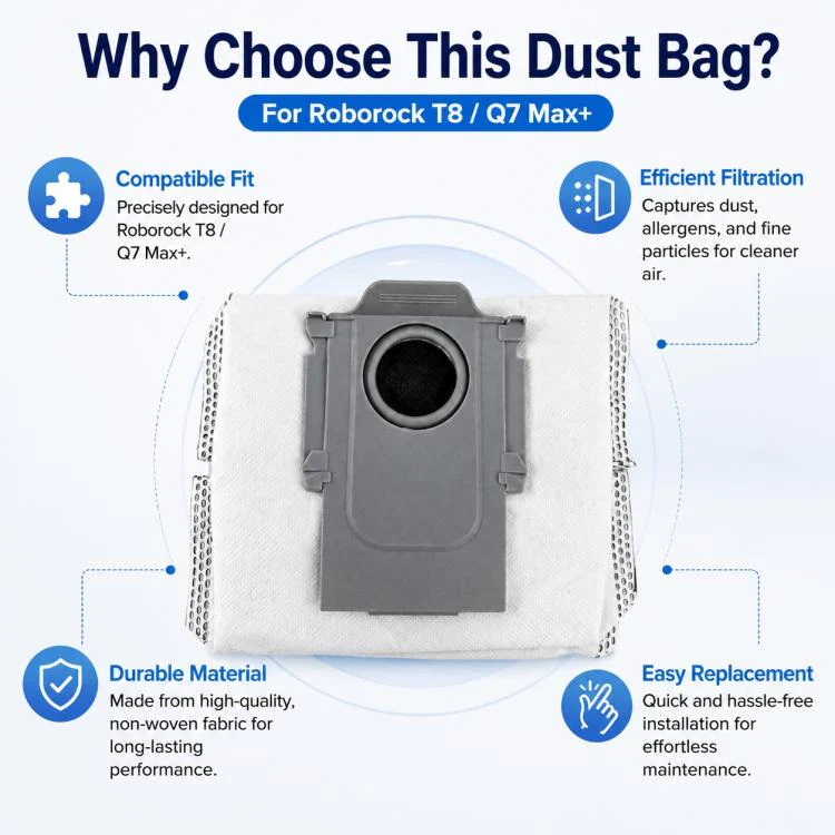 Replacement Accessories for Roborock Q7 Max+ / T8 Plus Robot Vacuum Cleaner, Specification:Activated Carbon Dust Bag - Image 4