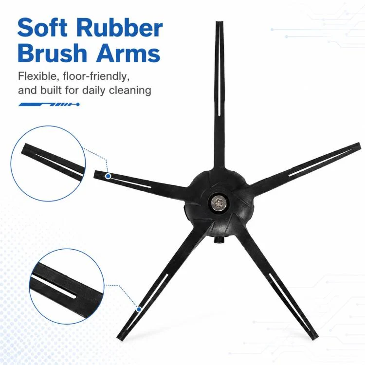 Replacement Accessories for Roborock Q7 Max+ / T8 Plus Robot Vacuum Cleaner, Specification:Black Five Arm Side Brush - Image 4