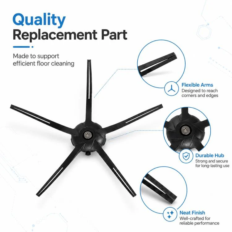 Replacement Accessories for Roborock Q7 Max+ / T8 Plus Robot Vacuum Cleaner, Specification:Black Five Arm Side Brush - Image 5