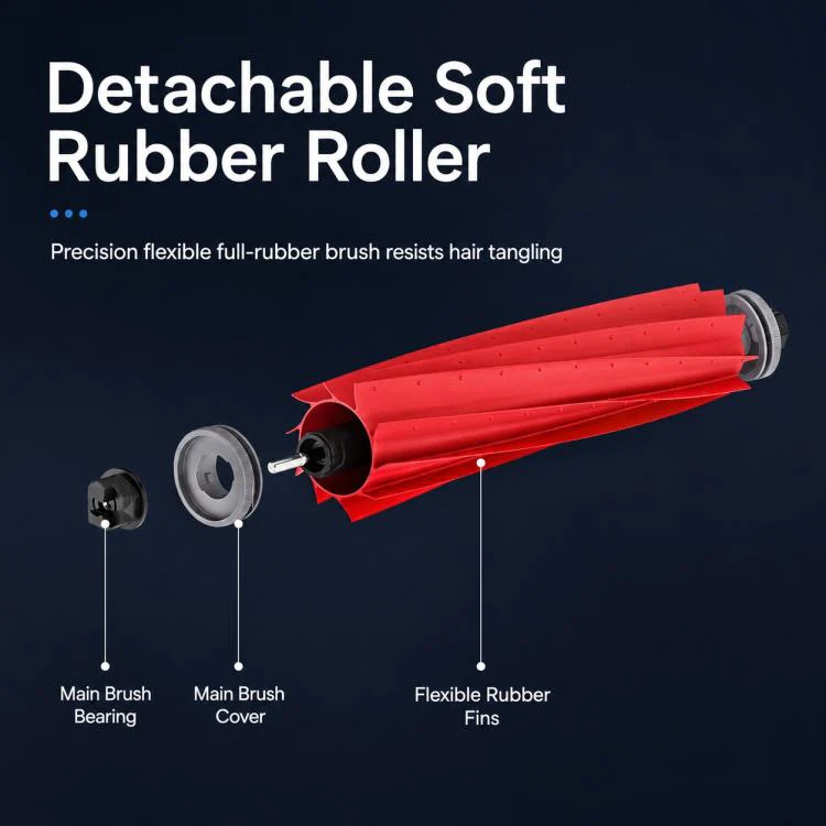 Replacement Accessories for Roborock Q7 Max+ / T8 Plus Robot Vacuum Cleaner, Specification:Main Roller Brush - Image 3