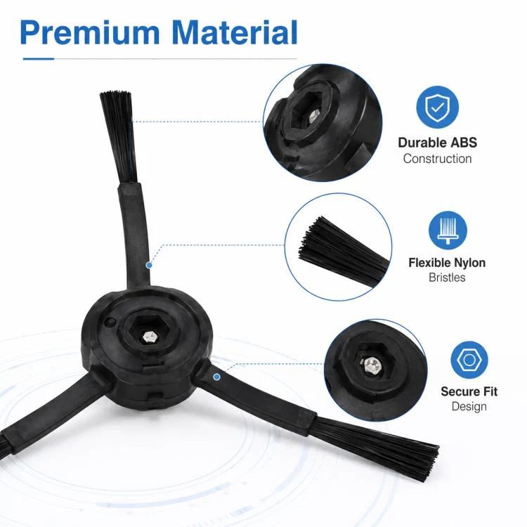 Replacement Accessories for Roborock Q7 Max+ / T8 Plus Robot Vacuum Cleaner, Specification:Two Black Side Brush - Image 3