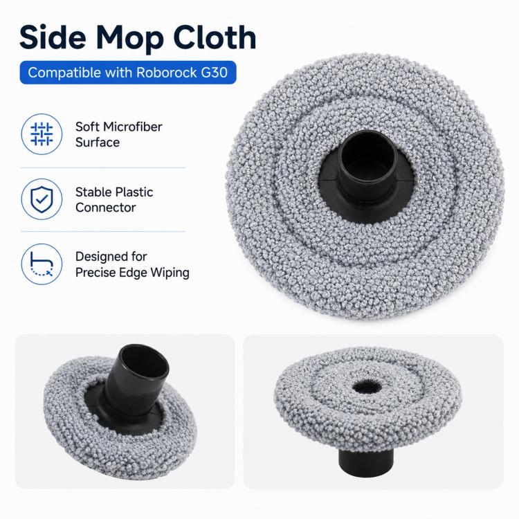 Replacement Accessories for Roborock Saros 10 / G30 Robot Vacuum Cleaner, Specification:Side Mop Pad - Image 3