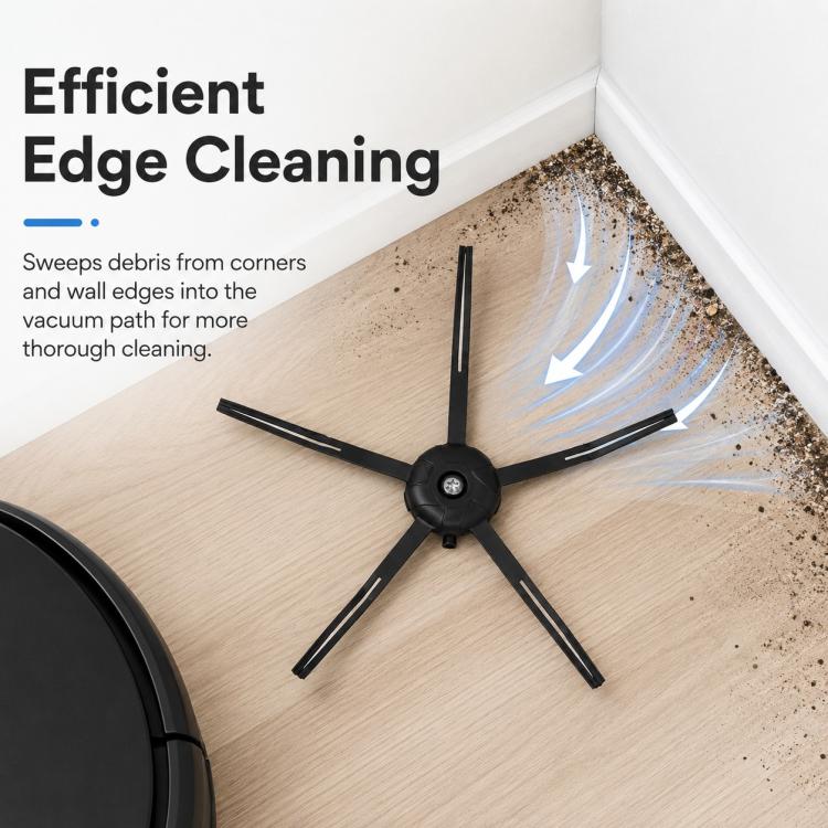 Replacement Accessories for Roborock T7S / G10S / S7 / S7 Max Robot Vacuum Mop, Specification:Black Five Arm Side Brush - Image 6