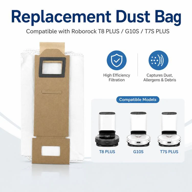 Replacement Accessories for Roborock T7S / G10S / S7 / S7 Max Robot Vacuum Mop, Specification:Dust Bag China Version - Image 2