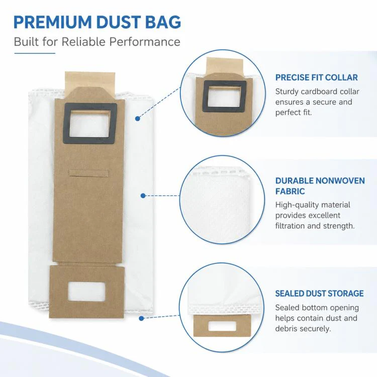 Replacement Accessories for Roborock T7S / G10S / S7 / S7 Max Robot Vacuum Mop, Specification:Dust Bag China Version - Image 3