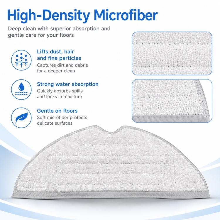Replacement Accessories for Roborock T7S / G10S / S7 / S7 Max Robot Vacuum Mop, Specification:Gray Mop Pad - Image 4