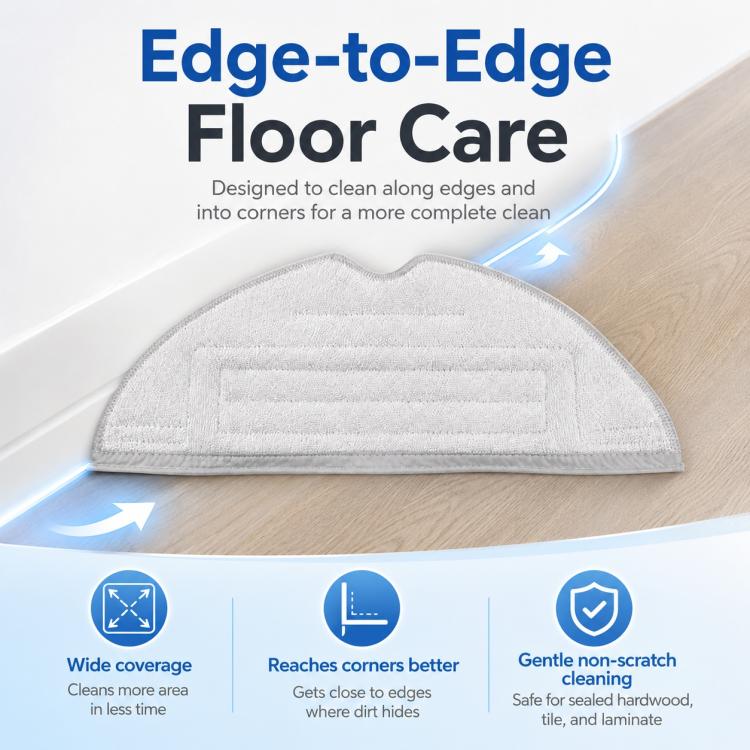 Replacement Accessories for Roborock T7S / G10S / S7 / S7 Max Robot Vacuum Mop, Specification:Gray Mop Pad - Image 6