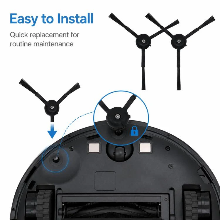 Replacement Accessories for Roborock T7S / G10S / S7 / S7 Max Robot Vacuum Mop, Specification:Two Black Side Brush - Image 5
