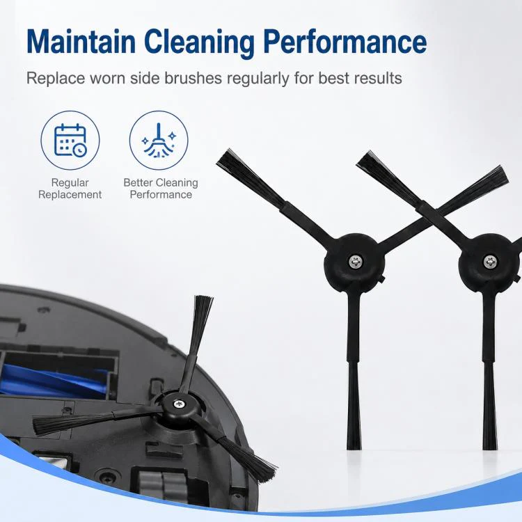 Replacement Accessories for Roborock T7S / G10S / S7 / S7 Max Robot Vacuum Mop, Specification:Two Black Side Brush - Image 7
