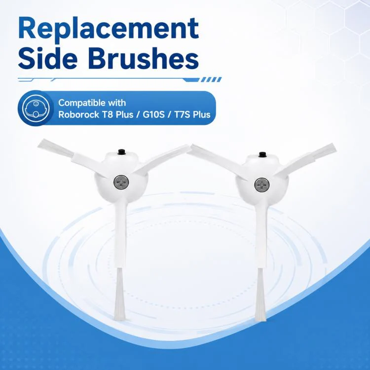 Replacement Accessories for Roborock T7S / G10S / S7 / S7 Max Robot Vacuum Mop, Specification:Two White Side Brush - Image 2