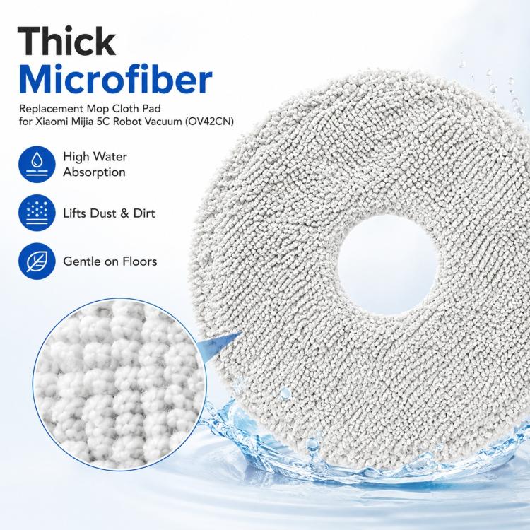 Replacement Accessories for Xiaomi Mijia 5C OV42CN Robot Vacuum Cleaner, Specification:Fine Mop Pad - Image 4