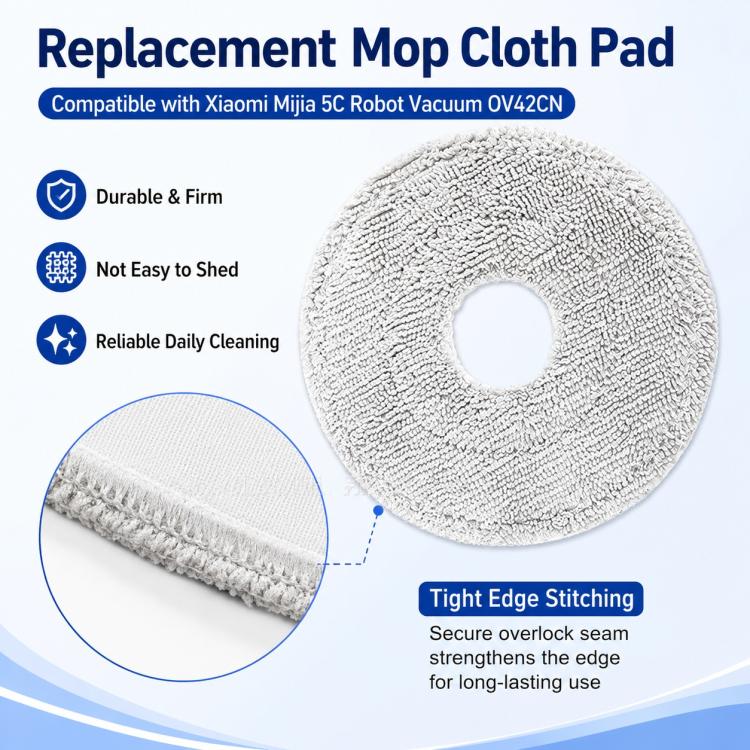 Replacement Accessories for Xiaomi Mijia 5C OV42CN Robot Vacuum Cleaner, Specification:Fine Mop Pad - Image 5