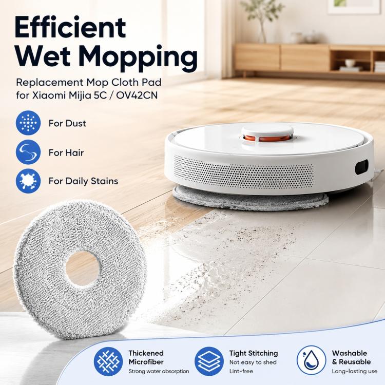 Replacement Accessories for Xiaomi Mijia 5C OV42CN Robot Vacuum Cleaner, Specification:Fine Mop Pad - Image 8