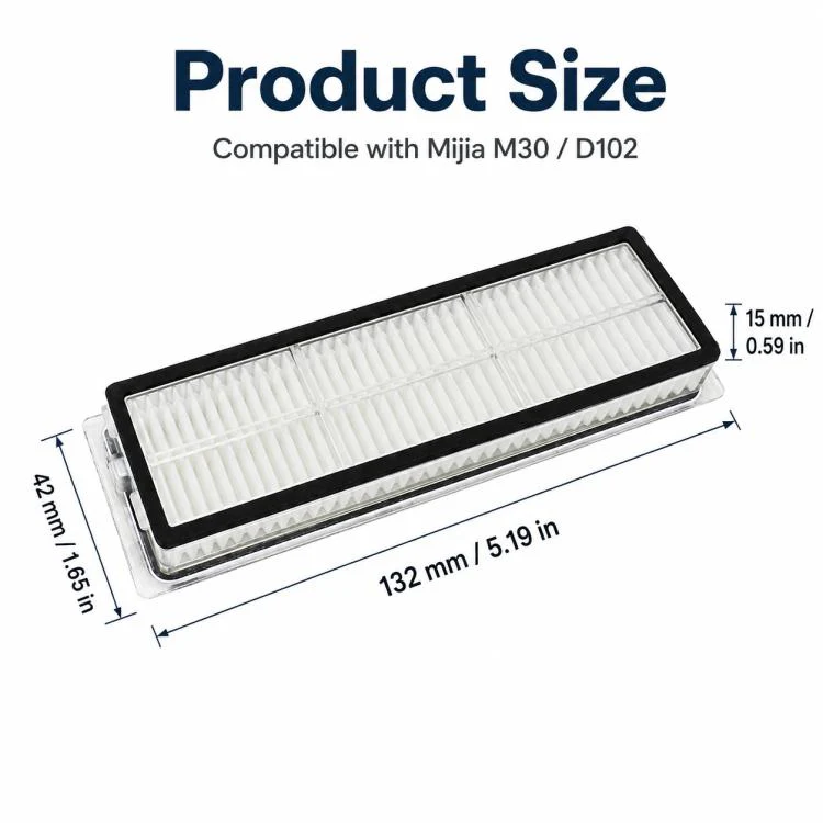 Replacement Accessories for Xiaomi Mijia M30 Robot Vacuum Cleaner, Specification:Dual Filter - Image 2