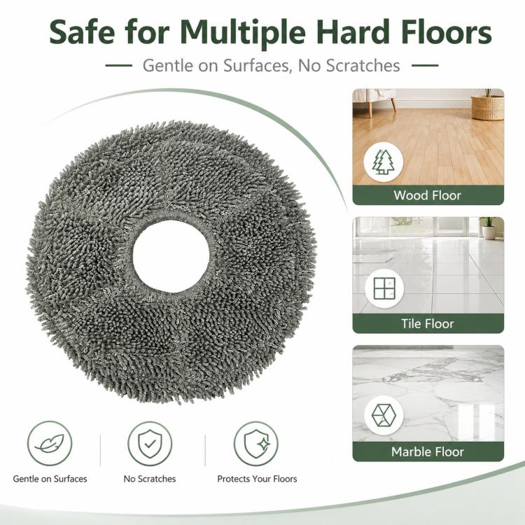 Replacement Accessories for Xiaomi Mijia M40 Robot Vacuum Cleaner, Specification:Dark Gray Mop Pad - Image 5