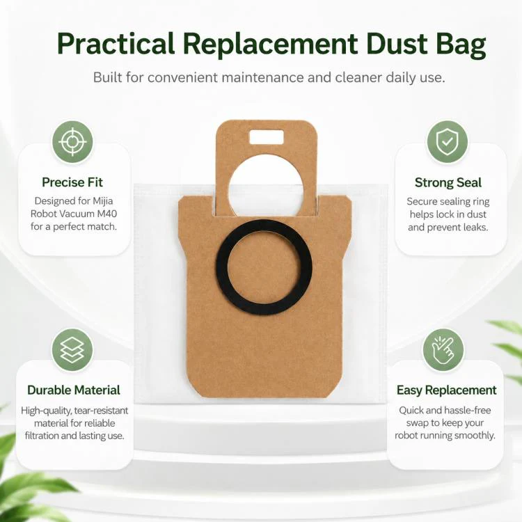 Replacement Accessories for Xiaomi Mijia M40 Robot Vacuum Cleaner, Specification:Dust Bag - Image 8