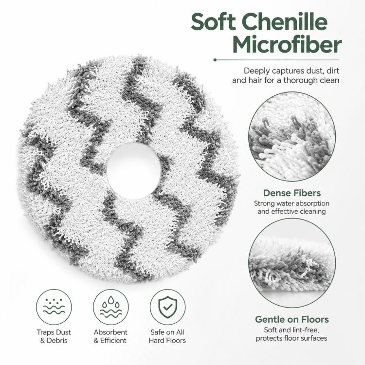 Replacement Accessories for Xiaomi Mijia M40 Robot Vacuum Cleaner, Specification:Striped Mop Pad - Image 3