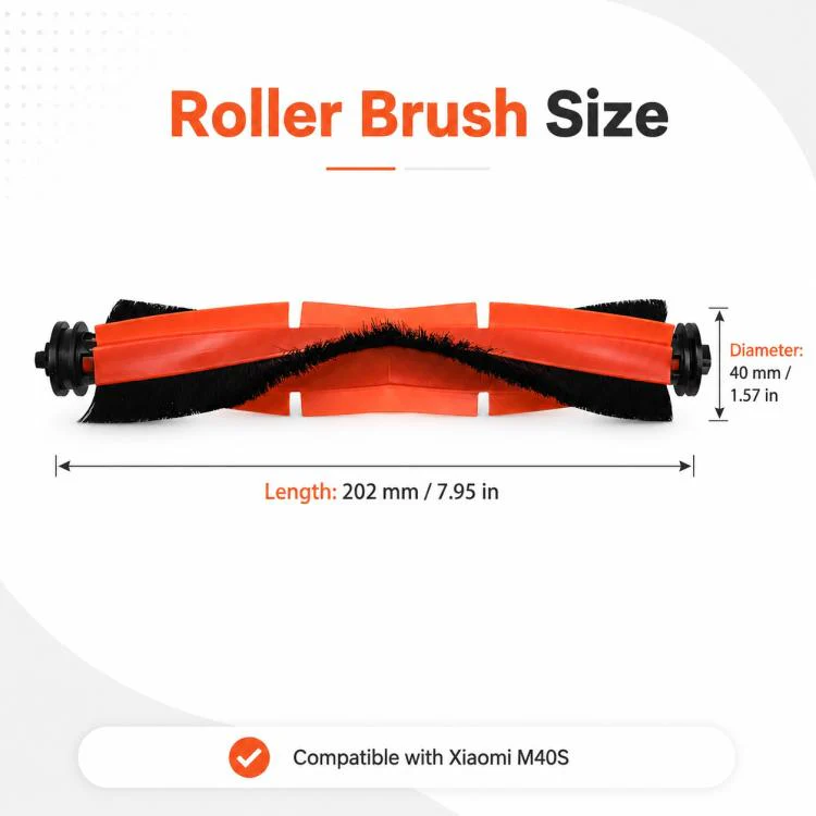 Replacement Accessories for Xiaomi Mijia M40 S Robot Vacuum Cleaner, Specification:Main Brush - Image 2