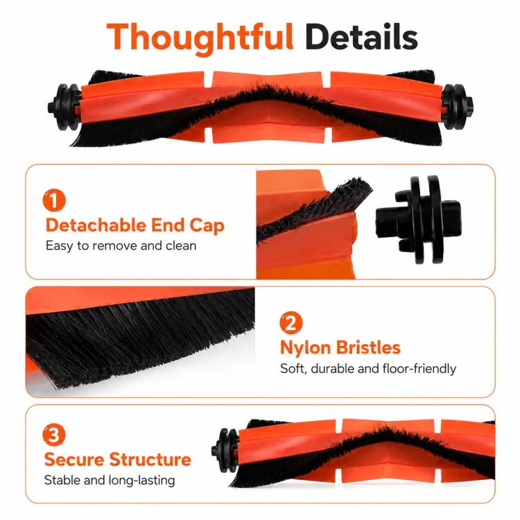 Replacement Accessories for Xiaomi Mijia M40 S Robot Vacuum Cleaner, Specification:Main Brush - Image 4