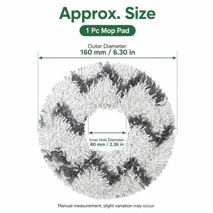 Replacement Accessories for Xiaomi Mijia M40 S Robot Vacuum Cleaner, Specification:White Striped Mop Pad - Image 3