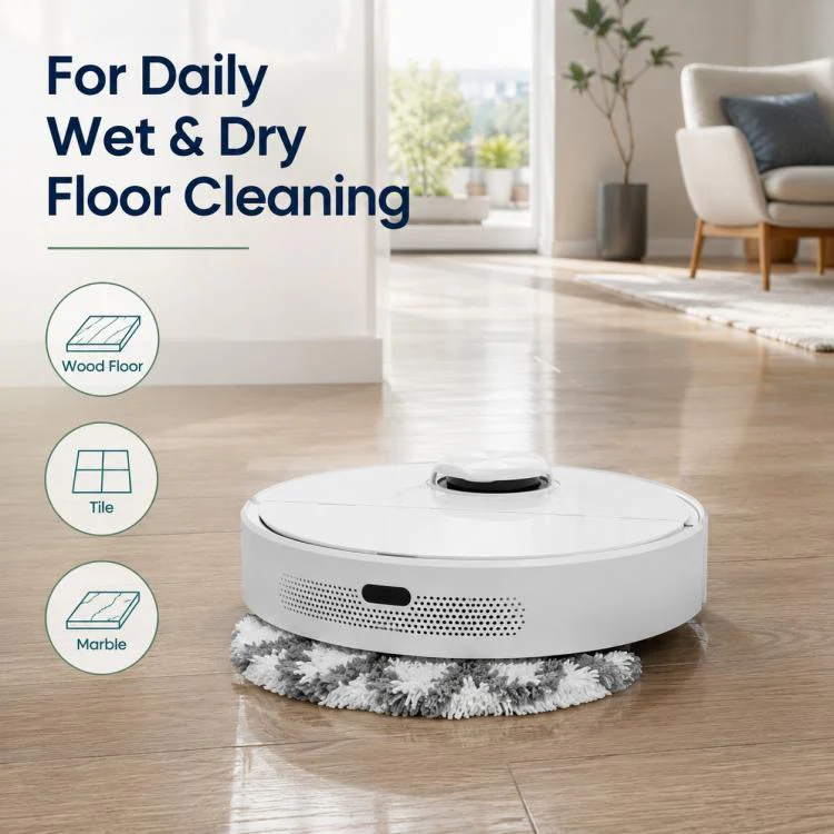 Replacement Accessories for Xiaomi Mijia M40 S Robot Vacuum Cleaner, Specification:White Striped Mop Pad - Image 7