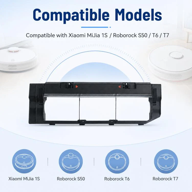Replacement Accessories for Xiaomi Mijia Robot Vacuum 1S / Roborock S50 / T4 / T6 / T7, Specification:Black Main Brush Cover - Image 2