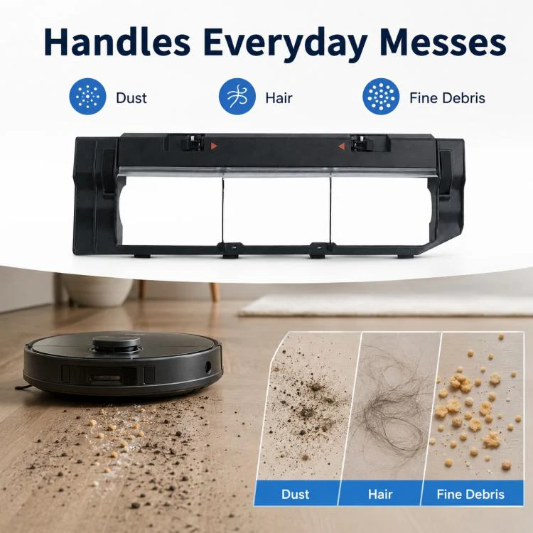 Replacement Accessories for Xiaomi Mijia Robot Vacuum 1S / Roborock S50 / T4 / T6 / T7, Specification:Black Main Brush Cover - Image 8