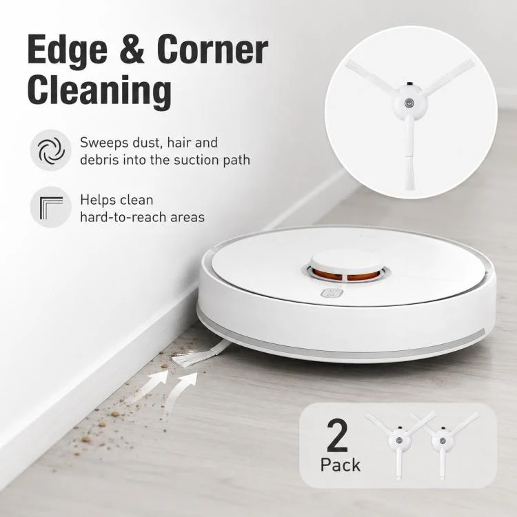 Replacement Accessories for Xiaomi Mijia Robot Vacuum 1S / Roborock S50 / T4 / T6 / T7, Specification:Dual White Triangle Side Brush - Image 6