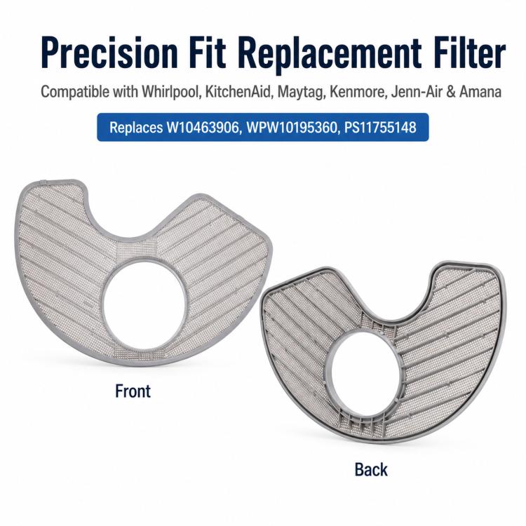Replacement Dishwasher Filter Compatible With Whirlpool & KitchenAid Replaces W10463906 / WPW10195360 - Image 4