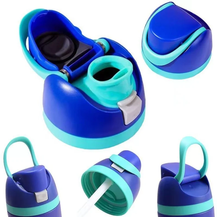Replacement Lid for Owala Freesi Cup No Leakage One Button Open With Carry Loop(Blue) - Image 3