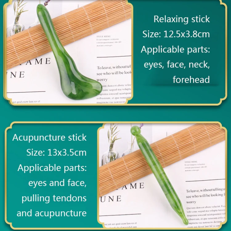 Resin Scraping Sheet Massage Facial Tendon Stick Beauty Salon Shave Board Acupuncture Pen, Color Classification: Amber Relaxing Stick - Image 3