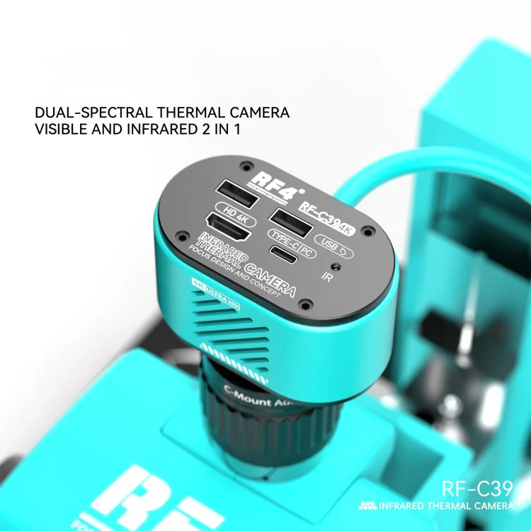 RF4 RF-C39 2 in 1 4K Visible and Infrared Dual-Spectral Thermal Camera for PCB Fault Detector(Blue) - Image 4