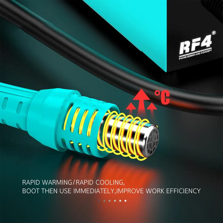 RF4 RF-H5 800W 3 Memory Channels Hot Air Gun Digital Display Intelligent BGA Rework Station(EU Plug) - Image 7